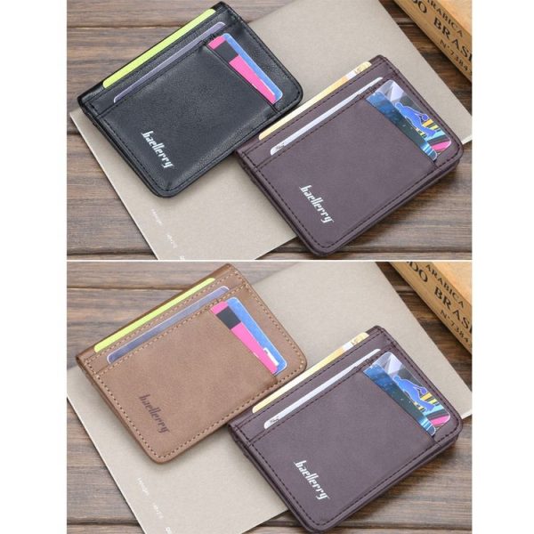 Baellerry Thin Multi-Card Slots Men Wallet Multifunctional Driver License Card Holder (Brown) - Image 8