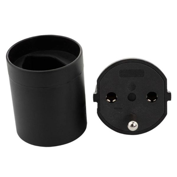 EU to Switzerland Convertible Plug With Ground Wire Travel Adaptor (Black) - Image 2