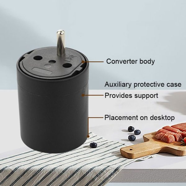 EU to Switzerland Convertible Plug With Ground Wire Travel Adaptor (Black) - Image 7