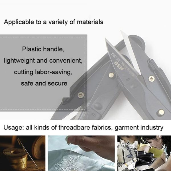 HSD HS-105A U-Shape Mini Garment Tailor Cutter DIY Embroidery Yarn Scissor - Image 5