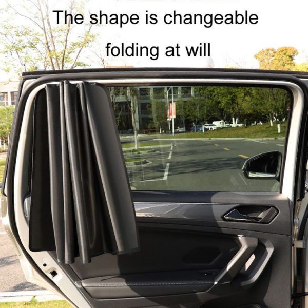 Heat-insulating Opaque Vinyl Coated Magnetic Car Curtains, Style: Full Blackout Principal Drive - Image 11