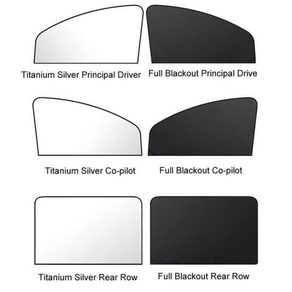 Heat-insulating Opaque Vinyl Coated Magnetic Car Curtains, Style: Full Blackout Principal Drive - Image 2