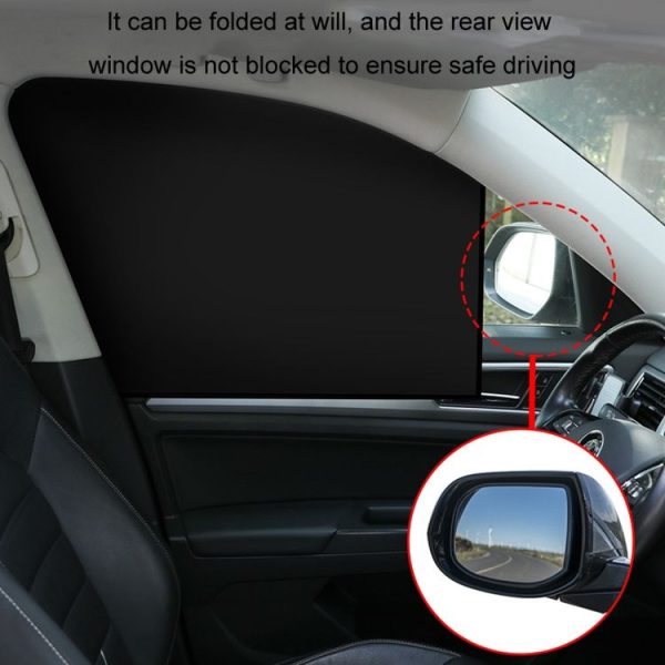 Heat-insulating Opaque Vinyl Coated Magnetic Car Curtains, Style: Full Blackout Principal Drive - Image 4