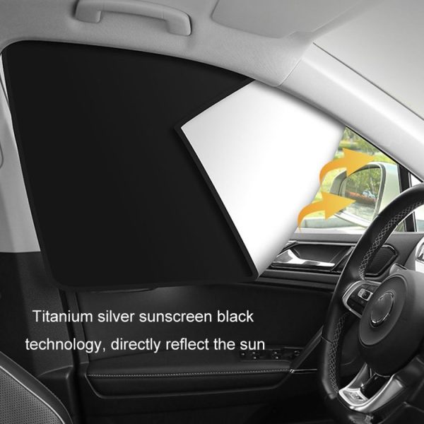 Heat-insulating Opaque Vinyl Coated Magnetic Car Curtains, Style: Full Blackout Principal Drive - Image 7