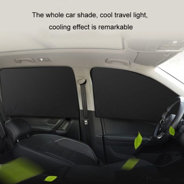 Heat-insulating Opaque Vinyl Coated Magnetic Car Curtains, Style: Full Blackout Principal Drive - Image 8