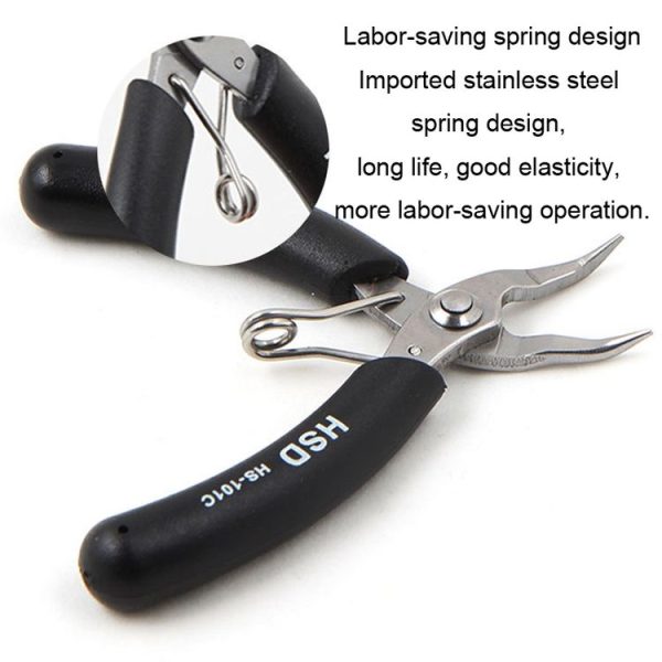 HSD HS-101C 4 inch 45 Degree Dending Mouth Mini Palm Toothless Fishing Plier Curved Nose Plier Handmade Plier - Image 4