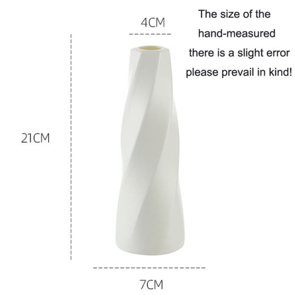 Simple Style Living Room Flower Vase Arrangement Dried Flower Soft Decoration (Milk White) - Image 2