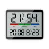 Magnetic LCD Digital Aalarm Clock Large Screen With Temperature Humidity Display (8280 Black)