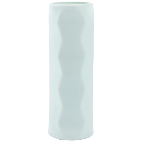 Wave Model Drop-Proof Imitation Porcelain PE Vase Ornament Simple Style Home Arrangement Flowerpot (Green) - Image 2