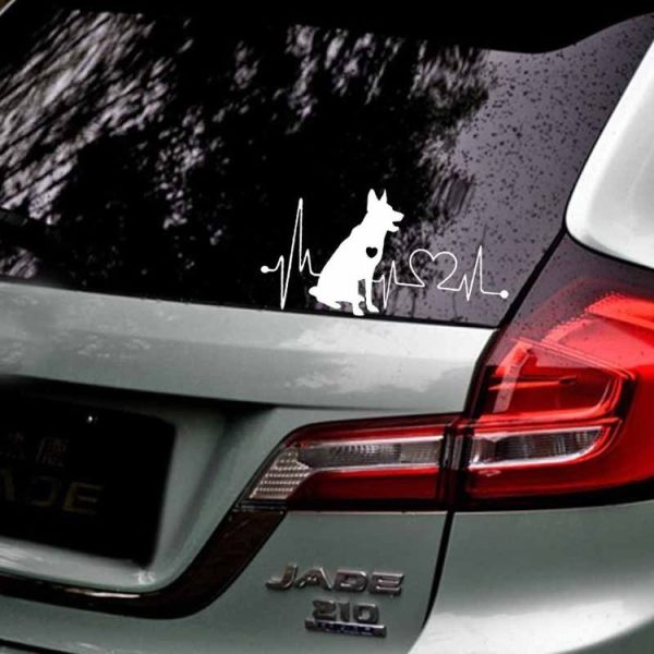 10pcs German Shepherd Cartoon Animal Car Sticker (Black) - Image 4