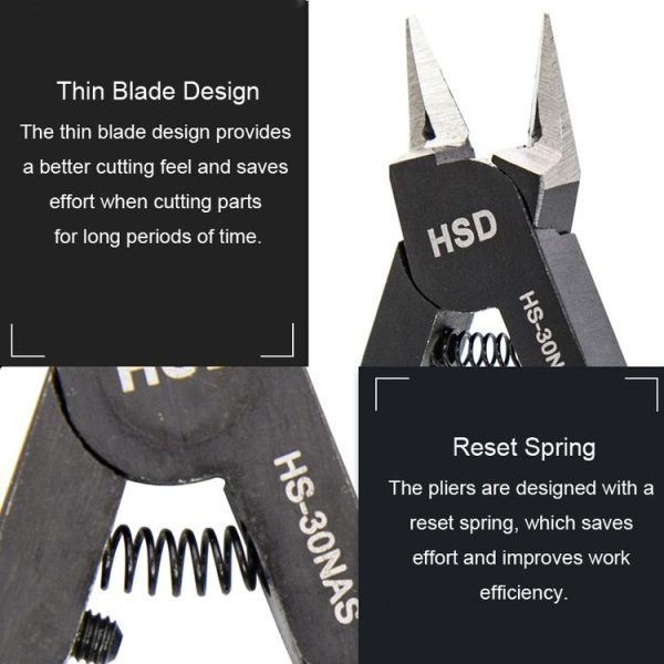 HSD HS-30NAS Plastic Model Thin Blade Waterjet Cutting Plier Diagonal Plier Handmade Plier - Image 5
