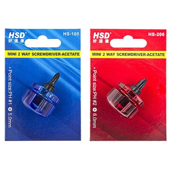 HSD HS-105 Portable Short Handle Phillips And Straight 2 In 1 Screwdriver With Magnetism - Image 8