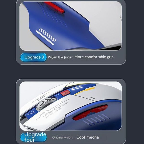 Inphic F9 Mecha Wireless Mouse Charging Office Game Mouse (Single Model 2.4G) - Image 12