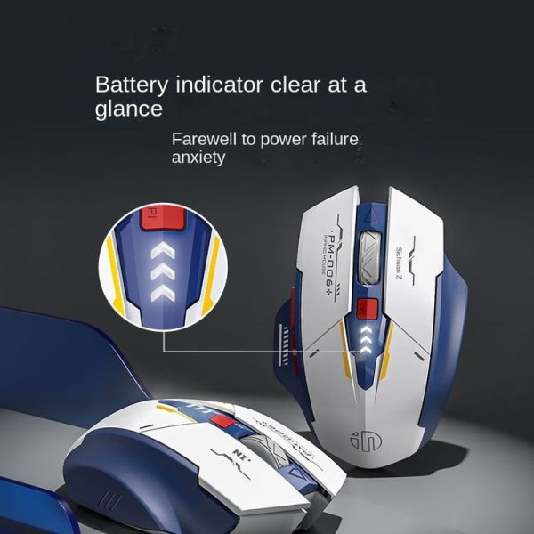 Inphic F9 Mecha Wireless Mouse Charging Office Game Mouse (Single Model 2.4G) - Image 4