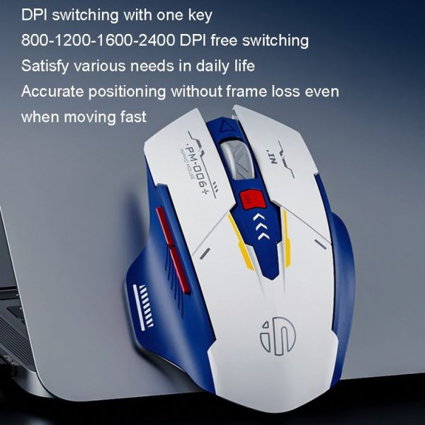 Inphic F9 Mecha Wireless Mouse Charging Office Game Mouse (Single Model 2.4G) - Image 5