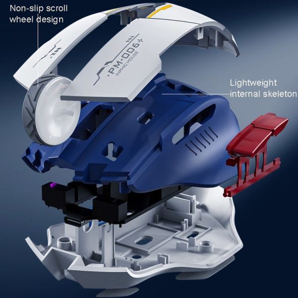 Inphic F9 Mecha Wireless Mouse Charging Office Game Mouse (Single Model 2.4G) - Image 6