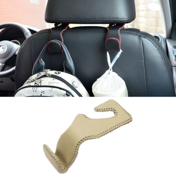 Car Hidden Multi-function Seat Back Seat Small Hook (Beige)