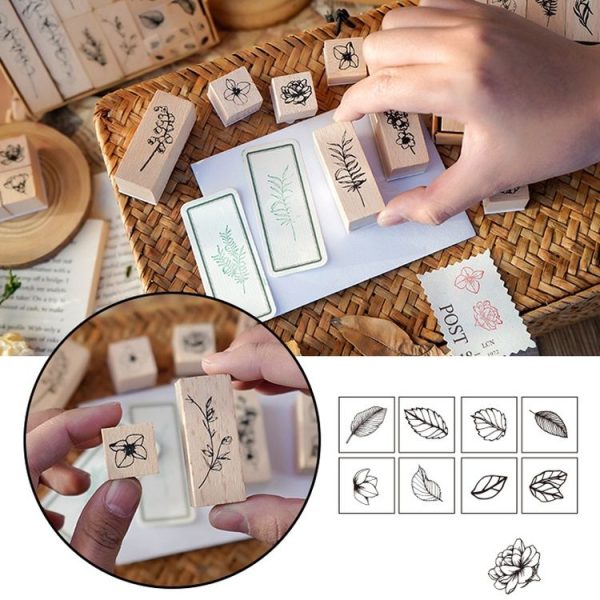 Handbook Seal Holly Wood Rubber Stamp Set (Greenness and Vitality) - Image 3