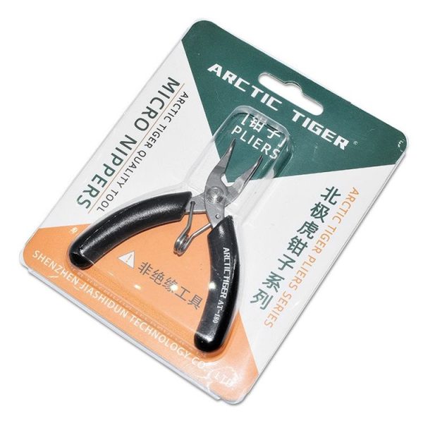 ARCTIC TIGER AT-180 Toothless Elbow Needle Nose Mini Palm Stainless Steel Cutting Plier Jewelry Making Handmade Plier - Image 3