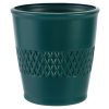 Simple PE Vase Wet And Dry Flower Arrangement Container Drop Resistant Imitation Glaze Hydroponic Flower Pot (Sea Blue)