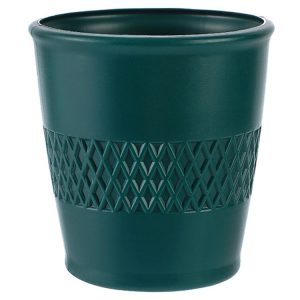Simple PE Vase Wet And Dry Flower Arrangement Container Drop Resistant Imitation Glaze Hydroponic Flower Pot (Sea Blue)