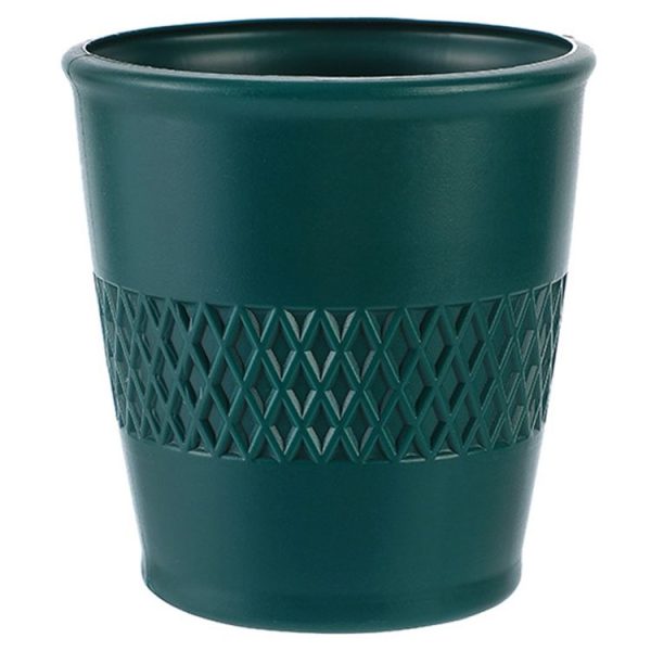 Simple PE Vase Wet And Dry Flower Arrangement Container Drop Resistant Imitation Glaze Hydroponic Flower Pot (Sea Blue)