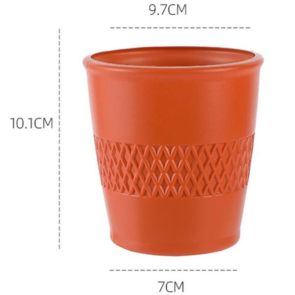 Simple PE Vase Wet And Dry Flower Arrangement Container Drop Resistant Imitation Glaze Hydroponic Flower Pot (Sea Blue) - Image 2