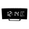 7816 Curved Screen LED Temperature / Humidity Display Multifunctional Clock (White)