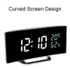 7816 Curved Screen LED Temperature / Humidity Display Multifunctional Clock (White) - Image 5