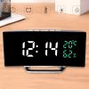 7816 Curved Screen LED Temperature / Humidity Display Multifunctional Clock (White) - Image 7