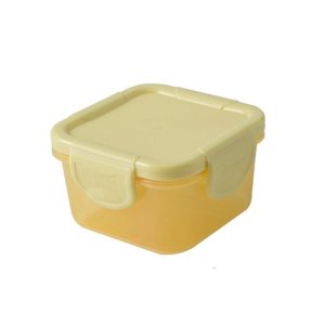 60ml Mini Fresh-Keeping Box Food Grade Thickened Sealed Baby Food Supplement Box (Yellow)