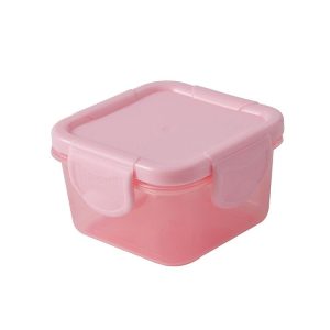 150ml Mini Fresh-Keeping Box Food Grade Thickened Sealed Baby Food Supplement Box (Pink)