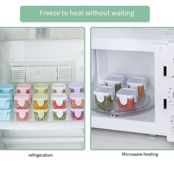 150ml Mini Fresh-Keeping Box Food Grade Thickened Sealed Baby Food Supplement Box (Pink) - Image 3