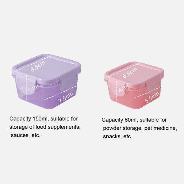 150ml Mini Fresh-Keeping Box Food Grade Thickened Sealed Baby Food Supplement Box (Pink) - Image 4