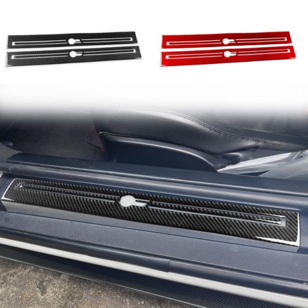 Jaguar F-TYPE 2013+ Left And Right Drive Universal Door Sill Decorative Sticker (Black) - Image 2