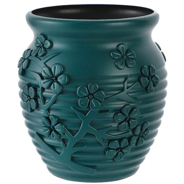 PE Hydroponic Vase Home Wet And Dry Flower Arrangement Container (Sea Blue)