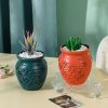 PE Hydroponic Vase Home Wet And Dry Flower Arrangement Container (Sea Blue) - Image 4