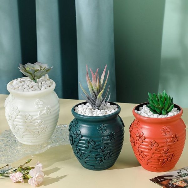 PE Hydroponic Vase Home Wet And Dry Flower Arrangement Container (Sea Blue) - Image 5