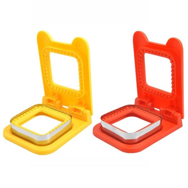 Stainless Steel Square Sandwich Mold Maker DIY Toast Sandwich Bread Cutting Machine (Red) - Image 2