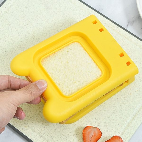 Stainless Steel Square Sandwich Mold Maker DIY Toast Sandwich Bread Cutting Machine (Red) - Image 6