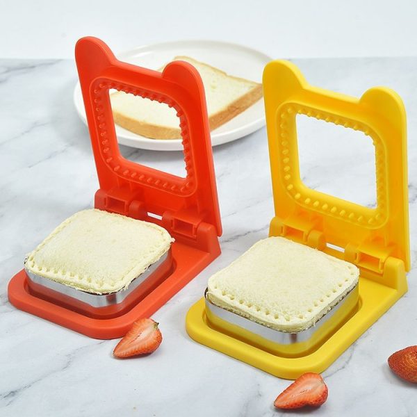 Stainless Steel Square Sandwich Mold Maker DIY Toast Sandwich Bread Cutting Machine (Red) - Image 7
