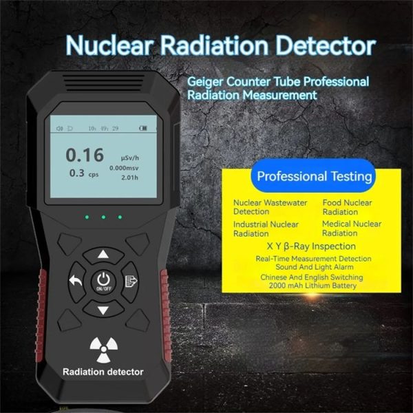 FY803 X-Ray Radiation Meter Alpha Beta Gamma Humidity Nuclear Radiation Detector Rechargeable Real-Time Graph Geiger - Image 7
