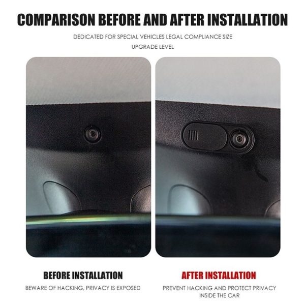 Tesla Model 3 / Y Camera Privacy Protection Sticker Cover (Black) - Image 3