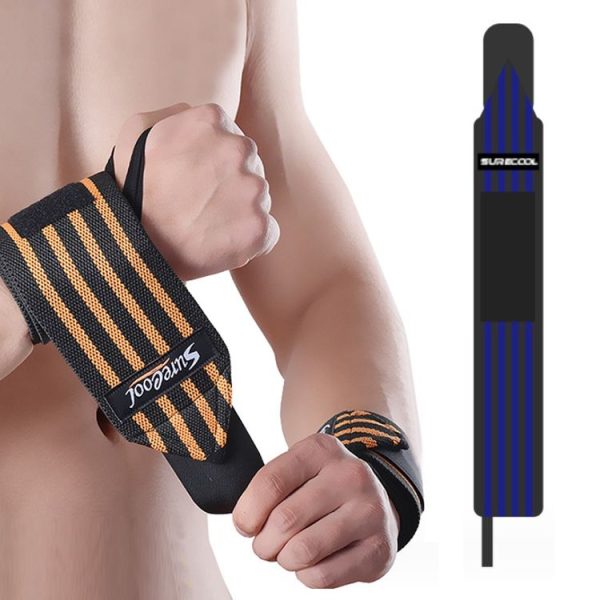 SURECOOL 50x8cm Sports Wrist Wraps Weightlifting Equipment Training Straps (Dark Blue)