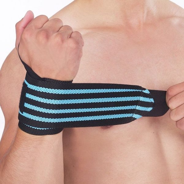 SURECOOL 50x8cm Sports Wrist Wraps Weightlifting Equipment Training Straps (Dark Blue) - Image 5