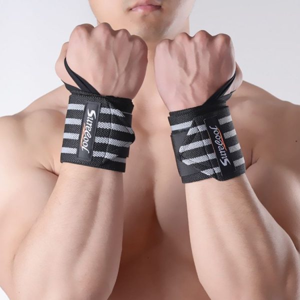 SURECOOL 50x8cm Sports Wrist Wraps Weightlifting Equipment Training Straps (Dark Blue) - Image 6