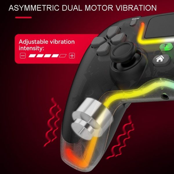 PS4 Dazzle Color Light Wireless Bluetooth Grip (Black) - Image 10