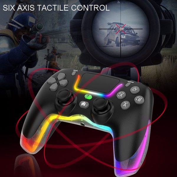 PS4 Dazzle Color Light Wireless Bluetooth Grip (Black) - Image 5