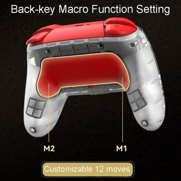PS3 / PS4 Dual Vibration Wireless Gamepad With RGB Lights (Red) - Image 11