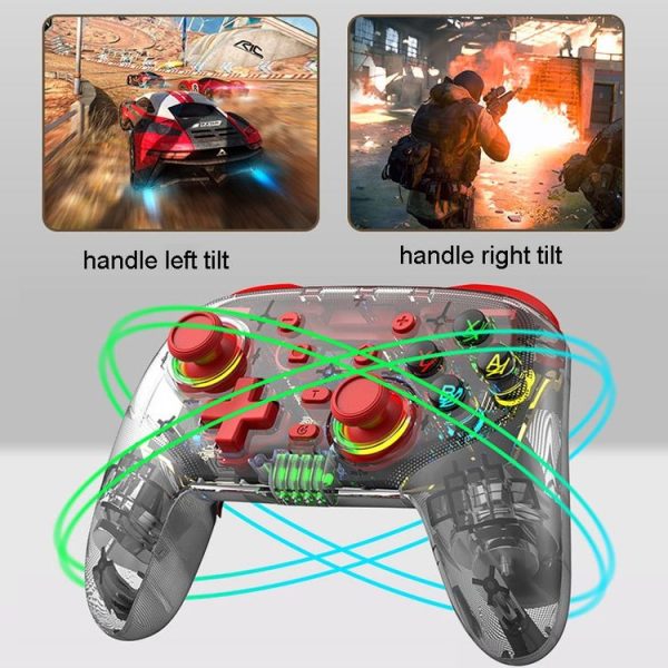 PS3 / PS4 Dual Vibration Wireless Gamepad With RGB Lights (Red) - Image 14